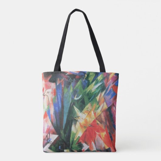 Vogels (Vogel) van Franz Marc,  Cubistische kunst Tote Bag (Achterkant)