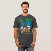 Vogels Vogelliefhebber Eet Slaap Vogel Horloge Ver T-shirt (Voorkant volledig)