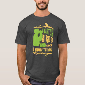 Vogels Vogelliefhebber Horloge Vogels Gift Idee Ve T-shirt