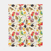 Vogels, vogels en nog veel meer vogelgriep fleece deken (Voorkant)