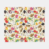 Vogels, vogels en nog veel meer vogelgriep fleece deken (Voorkant (Horizontaal))