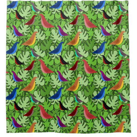 Vogels, Vogels, Vogels Douchegordijn (Voorkant)