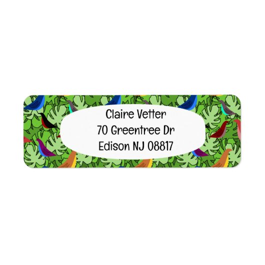 Vogels, Vogels, Vogels Etiket (Voorkant)