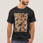 Vogels  Vogelspotten Retro Ornithologie Vogels T-shirt (Voorkant)