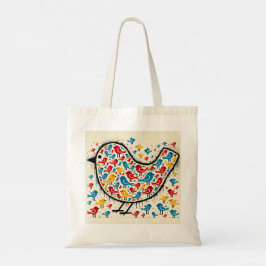 Vogels vol met Canvas tas