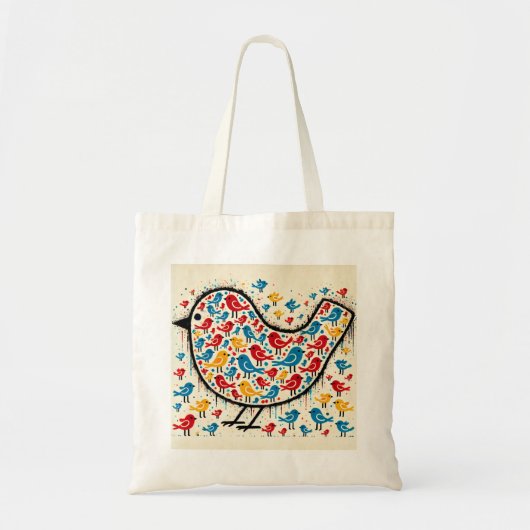 Vogels vol met Canvas tas (Voorkant)