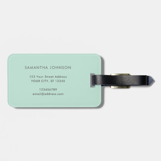 Vogels volledig-over druk met Monogram Bagagelabel (Achterkant horizontaal)