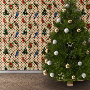 Vogels Voor Kerstmis Behang