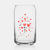 Vogels voor Valentijnsdag Blikvorm Glas (Voorkant)