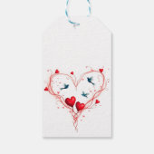 Vogels voor Valentijnsdag Cadeaulabel (Achterkant)