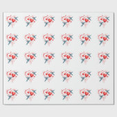Vogels voor Valentijnsdag Cadeaupapier (Vlak)