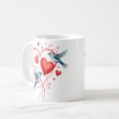 Vogels voor Valentijnsdag Koffiemok (Voorkant links)