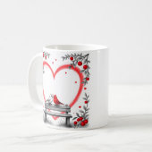 Vogels voor Valentijnsdag Koffiemok (Voorkant links)