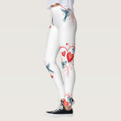 Vogels voor Valentijnsdag Leggings (Links)