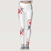 Vogels voor Valentijnsdag Leggings (Voorkant)