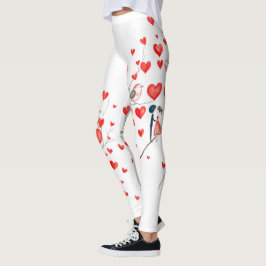 Vogels voor Valentijnsdag Leggings