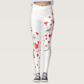 Vogels voor Valentijnsdag Leggings (Voorkant)