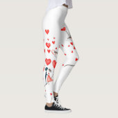 Vogels voor Valentijnsdag Leggings (Rechts)
