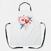 Vogels voor Valentijnsdag Schort (Voorkant)