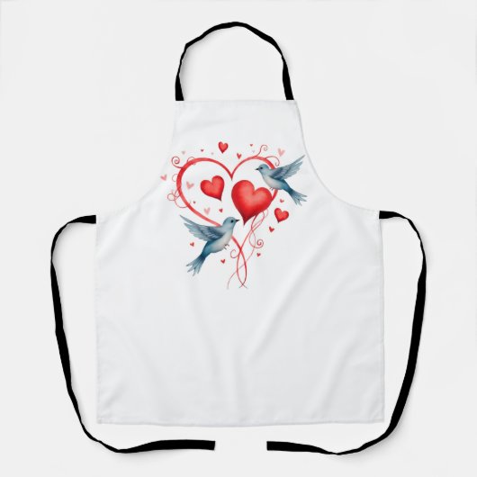 Vogels voor Valentijnsdag Schort (Voorkant)