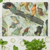  vogels Voorbeeld van oude boeken Kunstdieren Theedoek (Gevouwen)