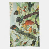  vogels Voorbeeld van oude boeken Kunstdieren Theedoek (Verticaal)