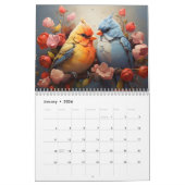 Vogels waterverf kunst kalender (Jan 2026)