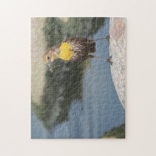 Vogels weide Lark. Legpuzzel (Verticaal)