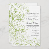 Vogels & wervelingen Uitnodigingen voor het Huweli (Voorkant / Achterkant)