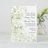 Vogels & wervelingen Uitnodigingen voor het Huweli (Staand voorkant)