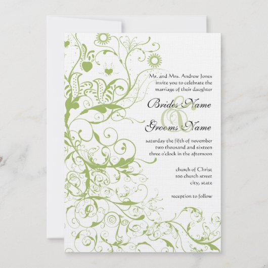 Vogels & wervelingen Uitnodigingen voor het Huweli (Achterkant)