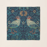 Vogels William Morris. Blauw dierlijk  patroon Sjaal<br><div class="desc">William Morris "Birds" scarf. Blauw dierlijk  patroon.</div>