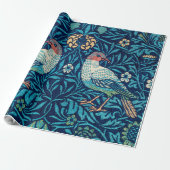 Vogels, William Morris Cadeaupapier (Uitgerold)