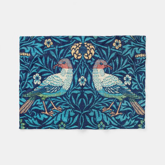 Vogels, William Morris Fleece Deken (Voorkant (Horizontaal))