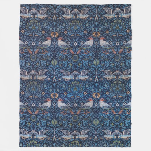 Vogels, William Morris Fleece Deken (Voorkant)