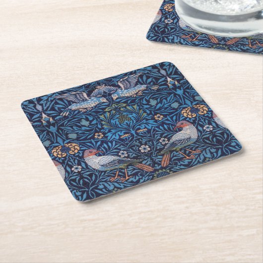 Vogels, William Morris Kartonnen Onderzetters (Schuin)