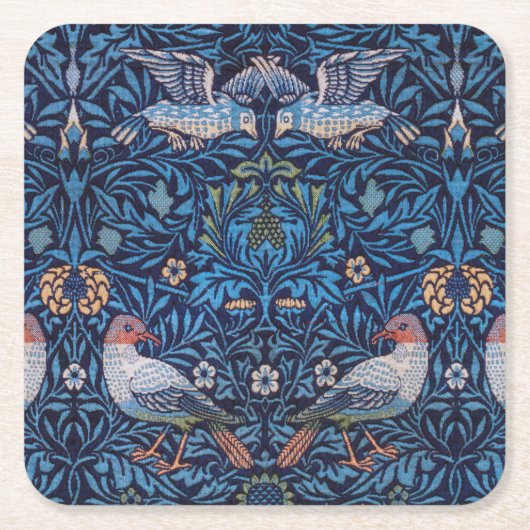 Vogels, William Morris Kartonnen Onderzetters (Voorkant)