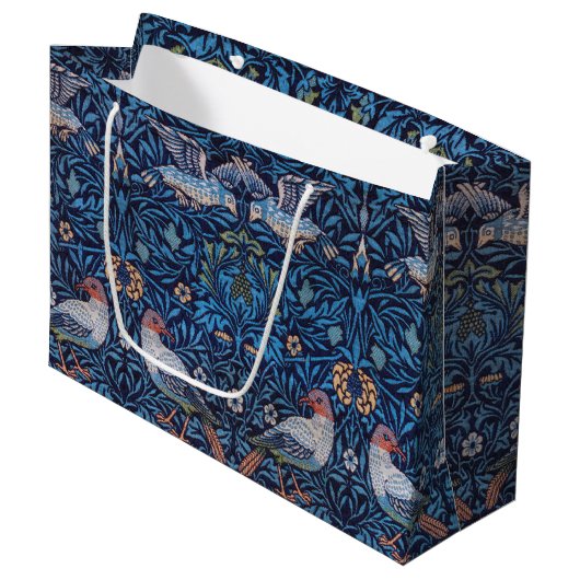 Vogels, William Morris Large Gift Bag Groot Cadeauzakje (Voorkant Gekanteld)