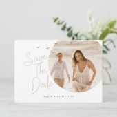 Vogels & Winderige Save The Date Kaart (Staand voorkant)
