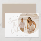 Vogels & Winderige Save The Date Kaart (Voorkant / Achterkant)