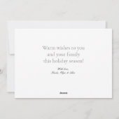 Vogels Winter Kerst Waterverf Vakantie Kaart (Achterkant)