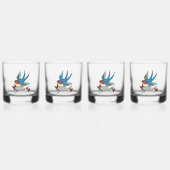 Vogels zijn niet bang voor de lucht whisky glas (Voorkant)