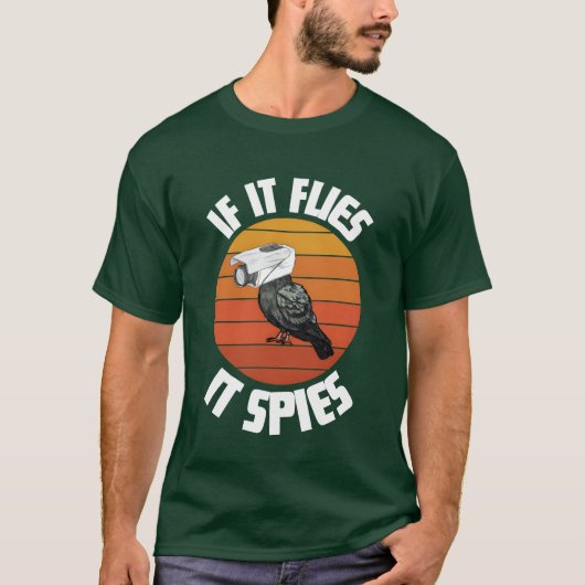 Vogels zijn niet echt als het vliegt het spionnen  t-shirt (Voorkant)