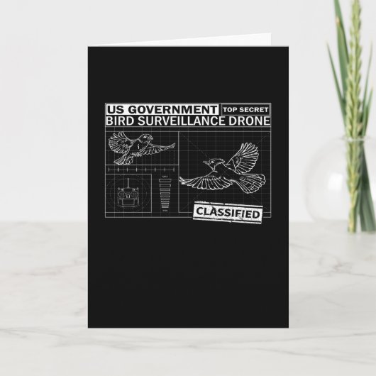 Vogels zijn niet echt - grappige vogels kijken kaart (Voorkant)