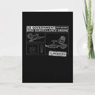 Vogels zijn niet echt - grappige vogels kijken kaart