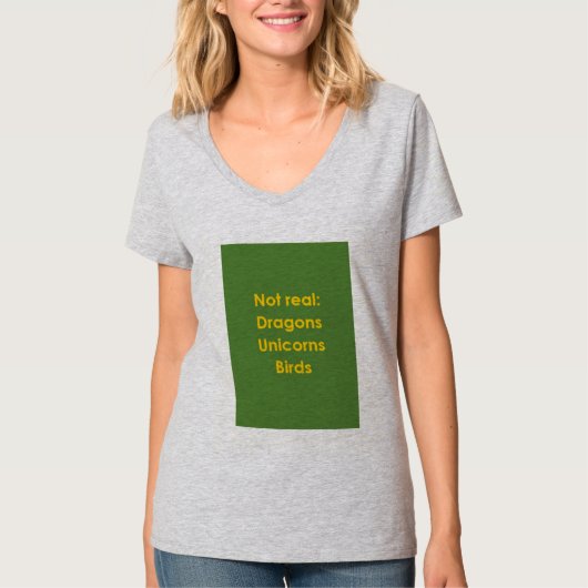 Vogels zijn niet echt t-shirt (Voorkant)