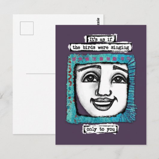 Vogels zingden Briefkaart (Voorkant / Achterkant)