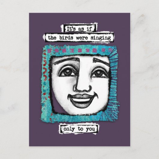 Vogels zingden Briefkaart (Voorkant)