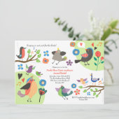 Vogels zingen een uitnodiging (Staand voorkant)