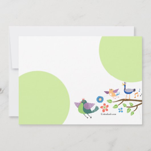 Vogels zingen een uitnodiging (Achterkant)